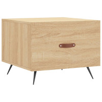 Produktbild för Soffbord 2 st sonoma ek 50x50x40 cm konstruerat trä