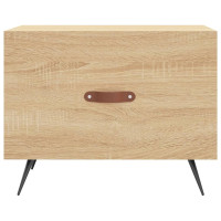 Produktbild för Soffbord 2 st sonoma ek 50x50x40 cm konstruerat trä