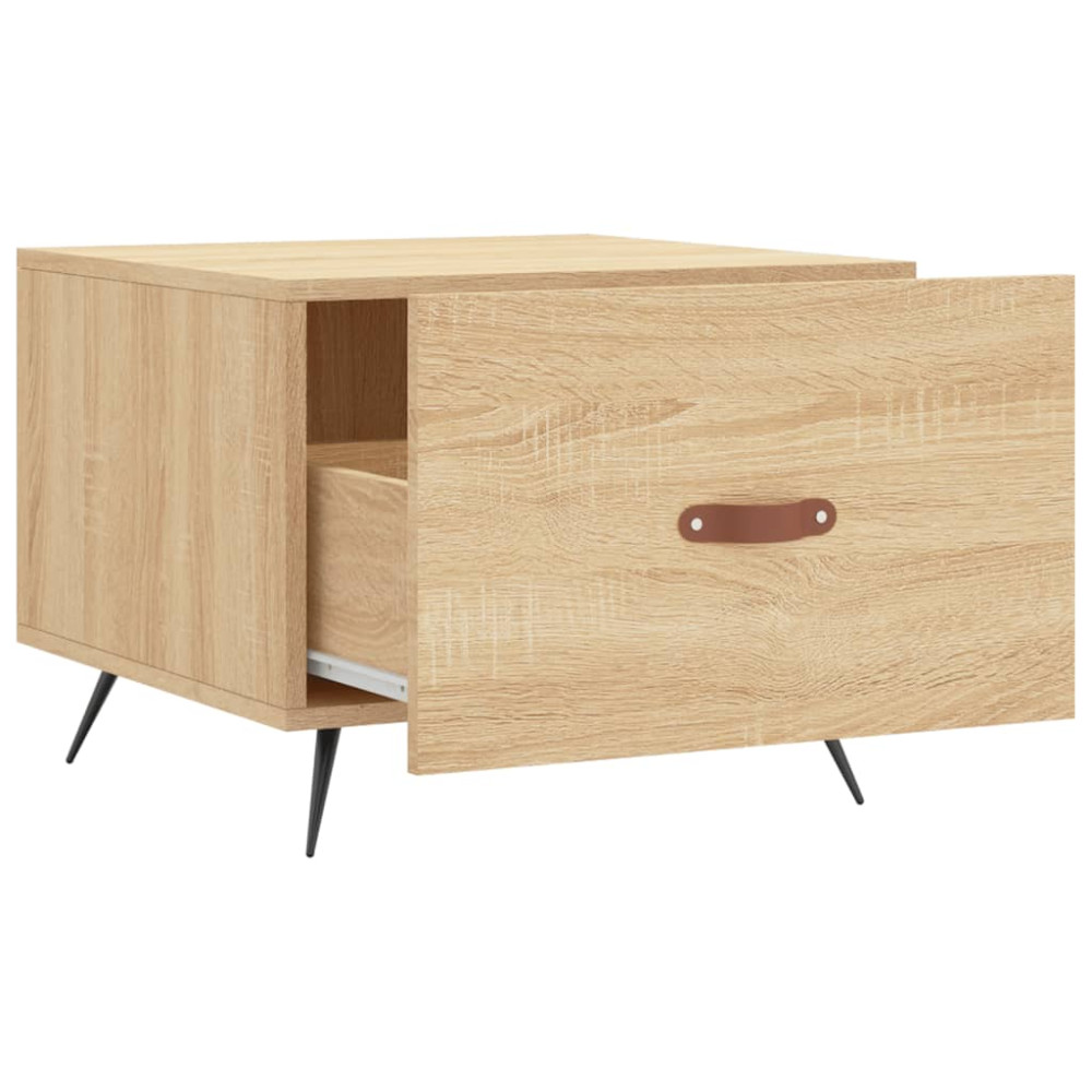 Produktbild för Soffbord 2 st sonoma ek 50x50x40 cm konstruerat trä