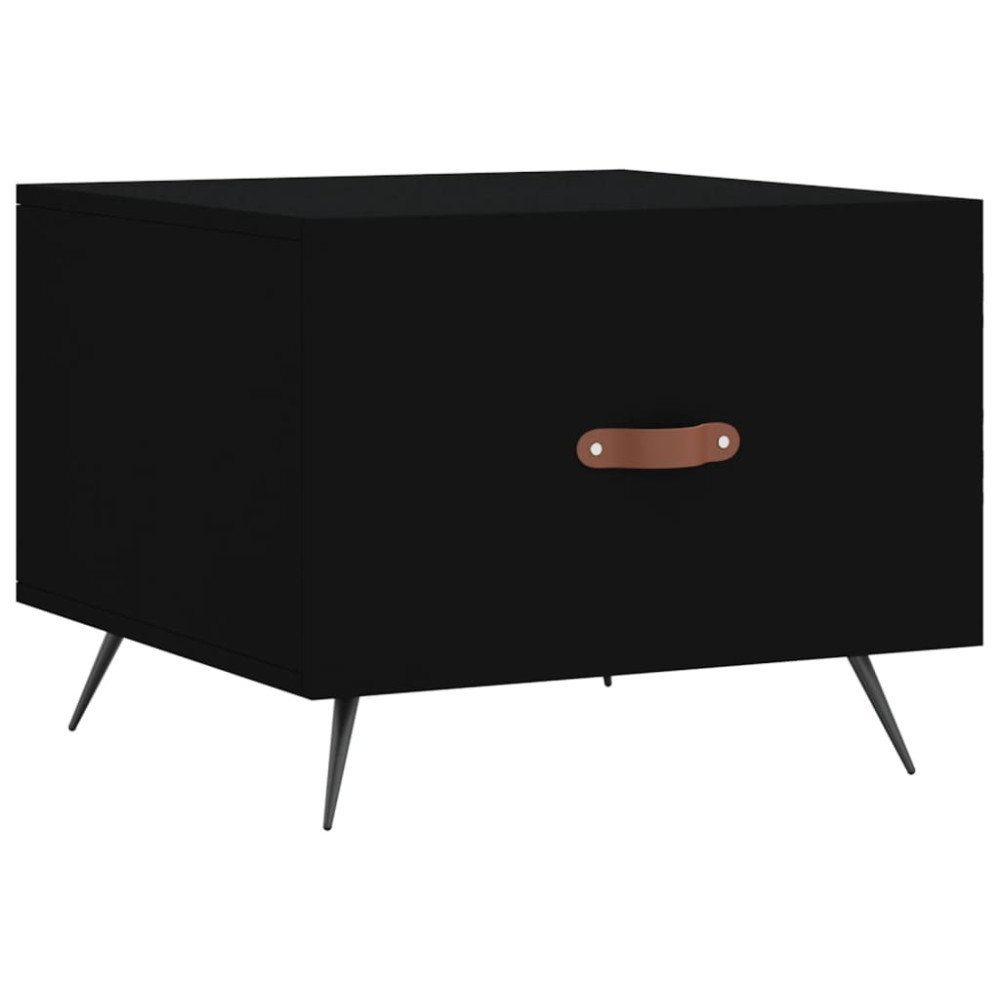 Produktbild för Soffbord 2 st svart 50x50x40 cm konstruerat trä