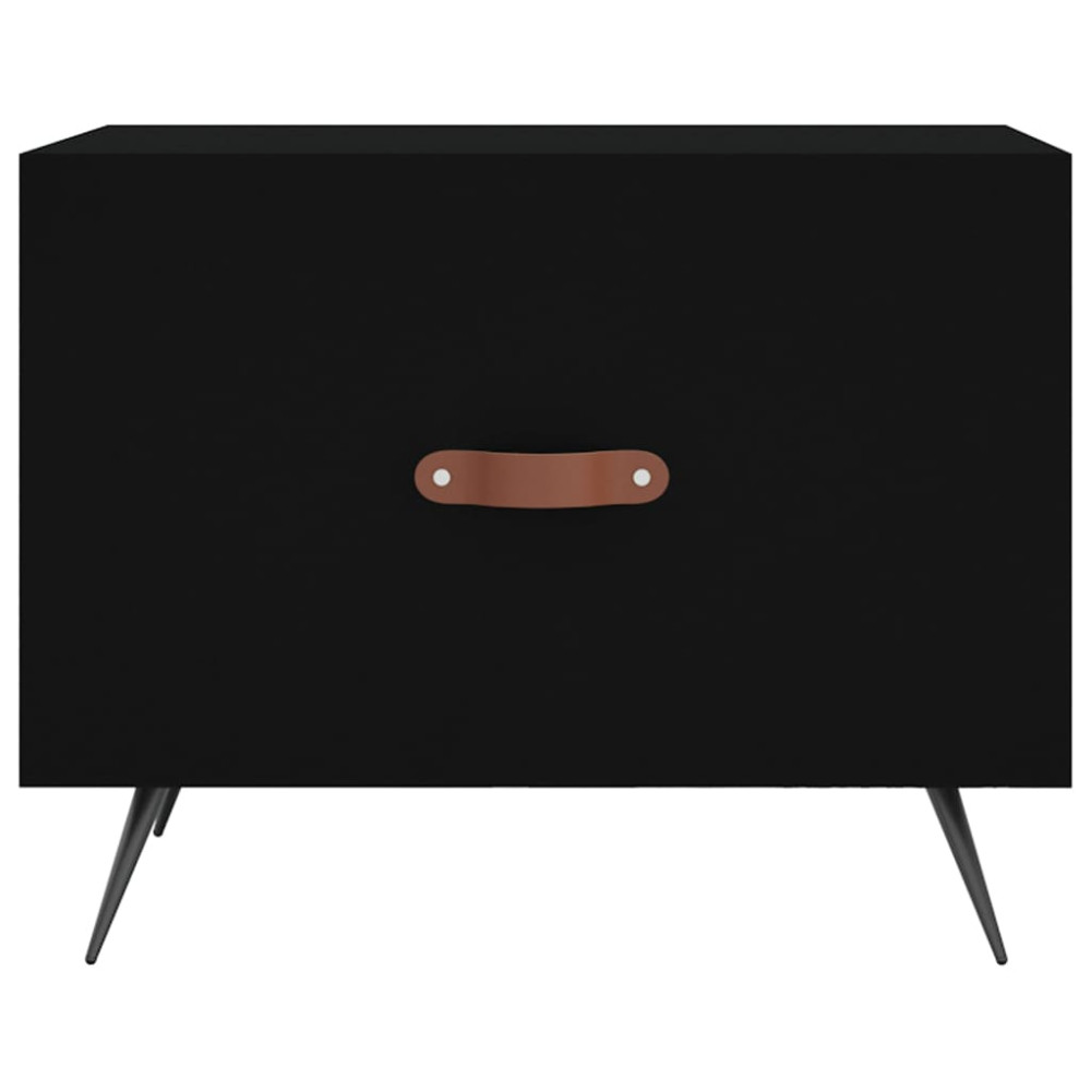 Produktbild för Soffbord 2 st svart 50x50x40 cm konstruerat trä