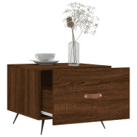 Produktbild för Soffbord 2 st brun ek 50x50x40 cm konstruerat trä
