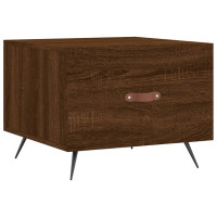 Produktbild för Soffbord 2 st brun ek 50x50x40 cm konstruerat trä