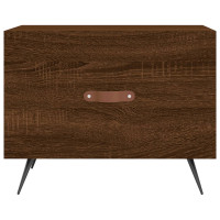 Produktbild för Soffbord 2 st brun ek 50x50x40 cm konstruerat trä