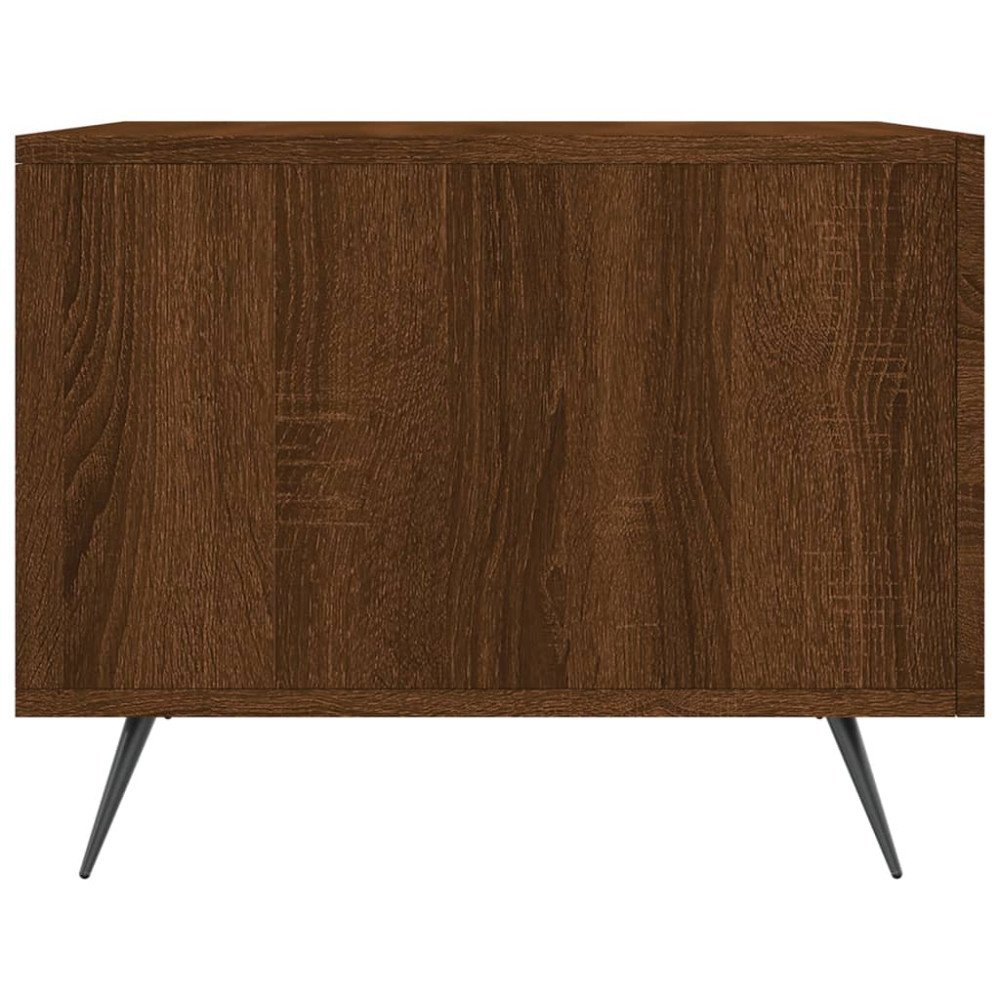 Produktbild för Soffbord 2 st brun ek 50x50x40 cm konstruerat trä
