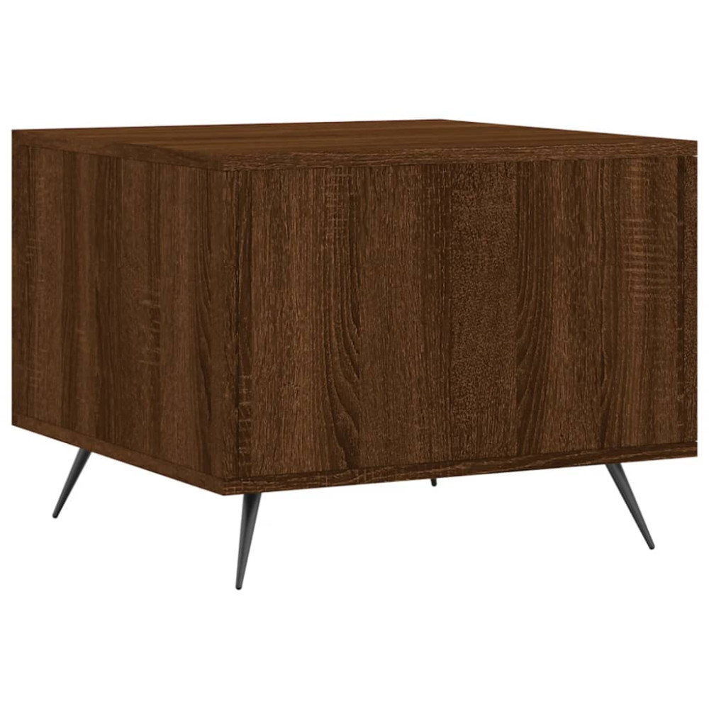 Produktbild för Soffbord 2 st brun ek 50x50x40 cm konstruerat trä