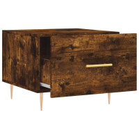 Produktbild för Soffbord 2 st rökfärgad ek 50x50x40 cm konstruerat trä