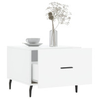 Produktbild för Soffbord 2 st vit högglans 50x50x40 cm konstruerat trä