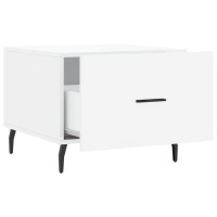 Produktbild för Soffbord 2 st vit högglans 50x50x40 cm konstruerat trä