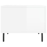 Produktbild för Soffbord 2 st vit högglans 50x50x40 cm konstruerat trä