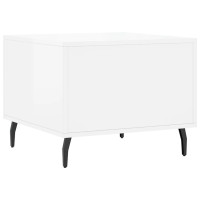 Produktbild för Soffbord 2 st vit högglans 50x50x40 cm konstruerat trä