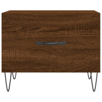Produktbild för Soffbord 2 st brun ek 50x50x40 cm konstruerat trä