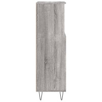 Produktbild för Badrumsskåp grå sonoma 30x30x100 cm konstruerat trä