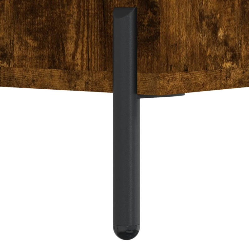 Produktbild för Soffbord 2 st rökfärgad ek 50x50x40 cm konstruerat trä