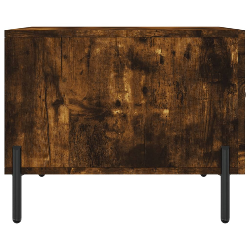 Produktbild för Soffbord 2 st rökfärgad ek 50x50x40 cm konstruerat trä