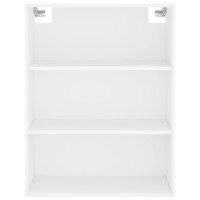Produktbild för Högskåp vit 69,5x34x180 cm konstruerat trä