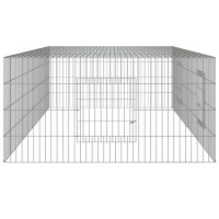 Miniatyr av produktbild för Kaninhage 2 paneler 220x110x55 cm galvaniserat järn