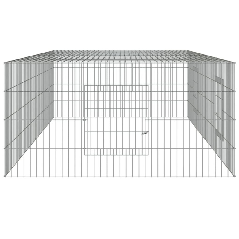 Produktbild för Kaninhage 2 paneler 220x110x55 cm galvaniserat järn