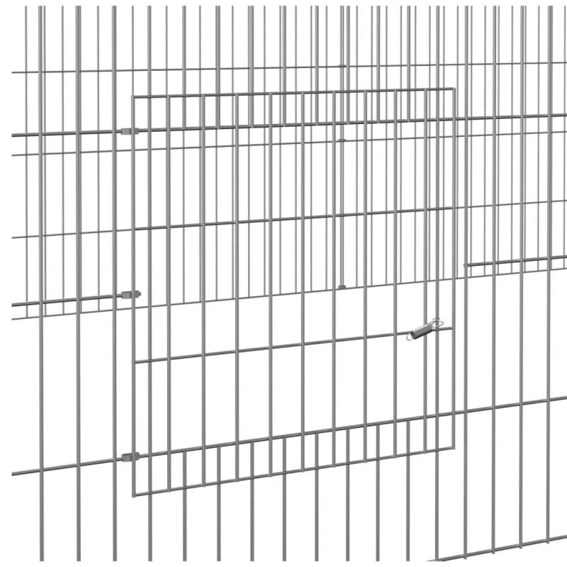 Produktbild för Kaninhage 2 paneler 220x110x55 cm galvaniserat järn