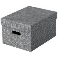 Produktbild för Esselte Aufbewahrungsbox Home M Mittel 3 Stueck Weiss Förvaringslåda Rektangulär Kartong Grå