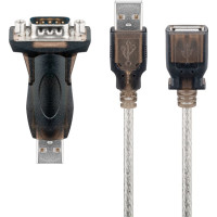 Miniatyr av produktbild för Goobay 95436 seriella kablar Transparent 1,5 m USB Type-A RS-232