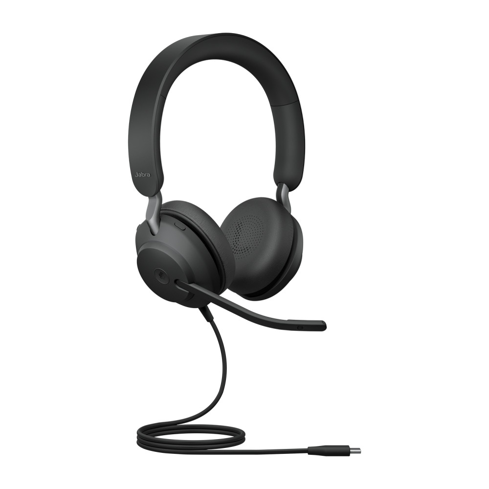 Produktbild för Jabra Evolve2 40 SE Headset Kabel Huvudband Samtal/musik USB Type-C Svart