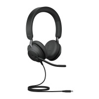 Produktbild för Jabra Evolve2 40 SE Headset Kabel Huvudband Samtal/musik USB Type-C Svart