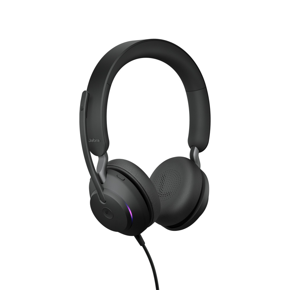 Produktbild för Jabra Evolve2 40 SE Headset Kabel Huvudband Samtal/musik USB Type-C Svart