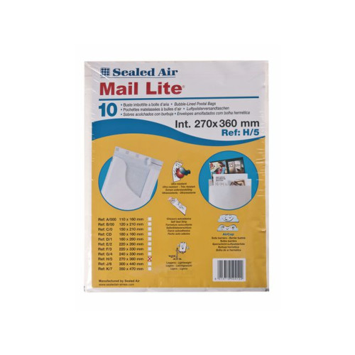 Mail Lite® Bubbelpåse H5 270x360 vit 10/FP