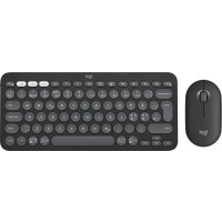 Produktbild för Logitech Pebble 2 Combo tangentbord Mus inkluderad Trådlös RF + Bluetooth QWERTY Dansk, Finsk, Norsk, Svensk grafit