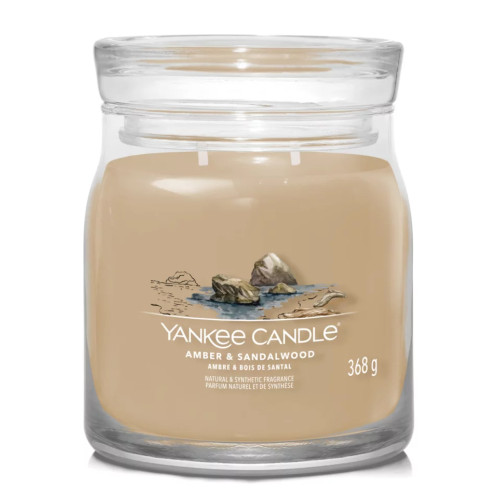 Yankee Candle Yankee Candle Amber & Sandalwood stearinljus Cylinder Bärnsten, Kardemumma, Trä Brun 1 styck