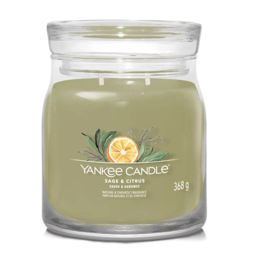 Yankee Candle Yankee Candle Sage & Citrus stearinljus Cylinder Citron, Lime, Salvia Grön 1 styck