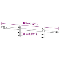 Produktbild för Skjutdörr med beslag 70x210 cm massiv furu