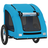 Miniatyr av produktbild för Cykelvagn för djur blå oxfordtyg och järn