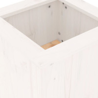 Miniatyr av produktbild för Odlingslåda vit 184,5x39,5x56,5 cm massiv furu