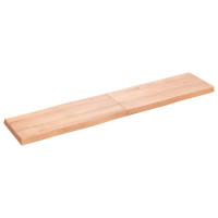 Produktbild för Bordsskiva ljusbrun 180x40x(2-6) cm massivt trä levande kant