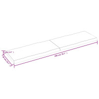 Produktbild för Bordsskiva ljusbrun 200x50x(2-6) cm massivt trä levande kant