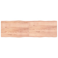 Produktbild för Bordsskiva ljusbrun 200x60x(2-6) cm massivt trä levande kant