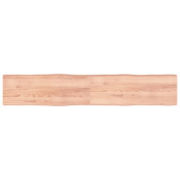 Produktbild för Bordsskiva ljusbrun 220x40x(2-6) cm massivt trä levande kant