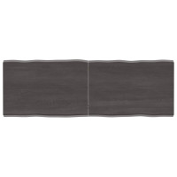 Produktbild för Bordsskiva mörkbrun 120x40x(2-4) cm massivt trä levande kant