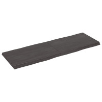 Produktbild för Bordsskiva mörkbrun 120x40x(2-4) cm massivt trä levande kant