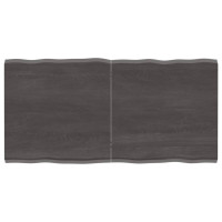 Produktbild för Bordsskiva mörkbrun 120x60x(2-4) cm massivt trä levande kant