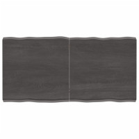Produktbild för Bordsskiva mörkbrun 120x60x(2-6) cm massivt trä levande kant
