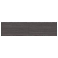 Produktbild för Bordsskiva mörkbrun 160x40x(2-4) cm massivt trä levande kant