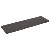 Produktbild för Bordsskiva mörkbrun 160x50x(2-6) cm massivt trä levande kant