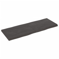 Produktbild för Bordsskiva mörkbrun 160x60x(2-6) cm massivt trä levande kant