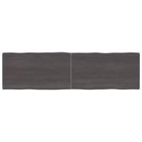 Produktbild för Bordsskiva mörkbrun 180x50x(2-4) cm massivt trä levande kant