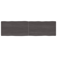 Produktbild för Bordsskiva mörkbrun 180x50x(2-6) cm massivt trä levande kant