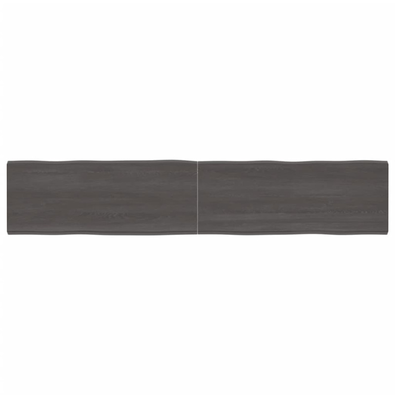 Produktbild för Bordsskiva mörkbrun 200x40x(2-4) cm massivt trä levande kant