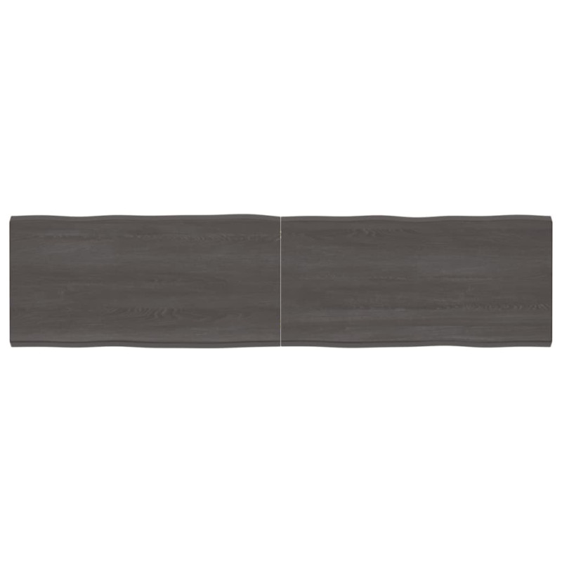 Produktbild för Bordsskiva mörkbrun 200x50x(2-4) cm massivt trä levande kant